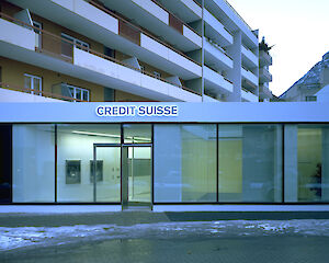 Foto Visperhof Center Credit Suisse Geschäftsstelle, Visp