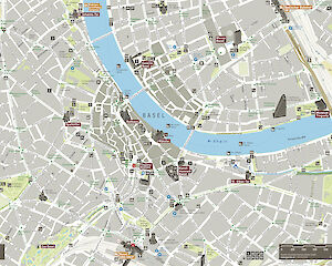 Pläne Fussgängerorientierung Basel Info, Basel