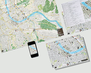 Pläne Fussgängerorientierung Basel Info, Basel