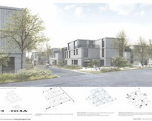 Pläne Arbeitersiedlung "Kleegärten", Visp