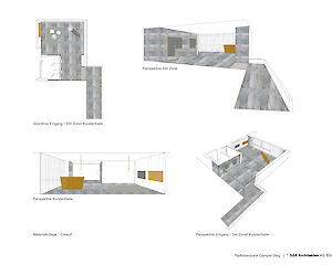 Pläne Neustrukturierung Kundenbereich Raiffeisenbank Gampel-Raron, Gampel