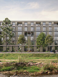 An der Grenze von Basel zu Birsfelden entstehen 100 neue Wohnungen