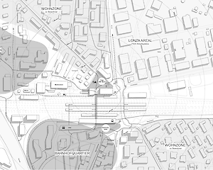 Pläne Bürogebäude Bahnhof Nord, Visp