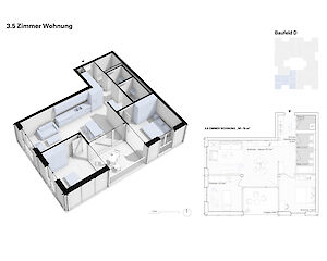 Pläne Wohnüberbauung "Bäret"-Areal, Visp