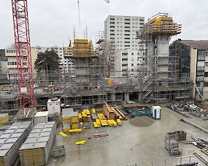 Baufortschritt Genossenschaftssiedlung Birs, Baufeld C