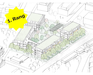 Genossenschaftswohnbau - Vielfalt in Ladenburg (D) - Planerwahlverfahren, 1. Rang
