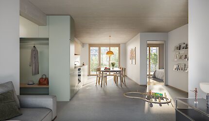 Siedlung Birs: Die Innenvisus sind da!