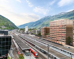 Foto Bürogebäude Bahnhof Nord, Visp