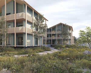 Foto Wohnüberbauung Bahnhofdach, Zermatt