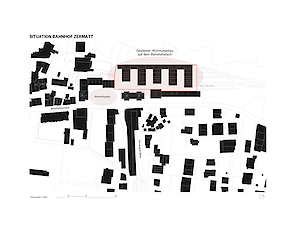 Pläne Wohnüberbauung Bahnhofdach, Zermatt